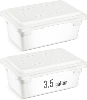 2 Pack Food Storage Bins with Lids, 3.5 Gallon