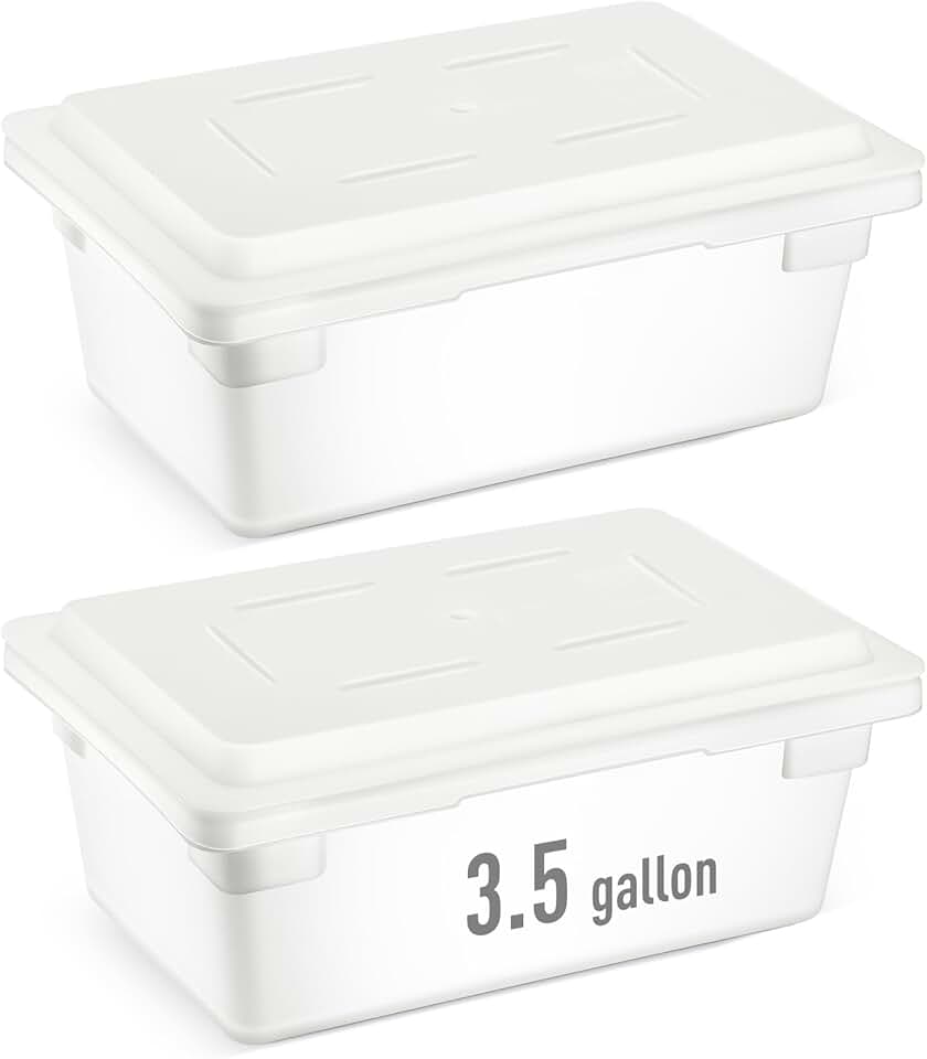 2 Pack Food Storage Bins with Lids, 3.5 Gallon