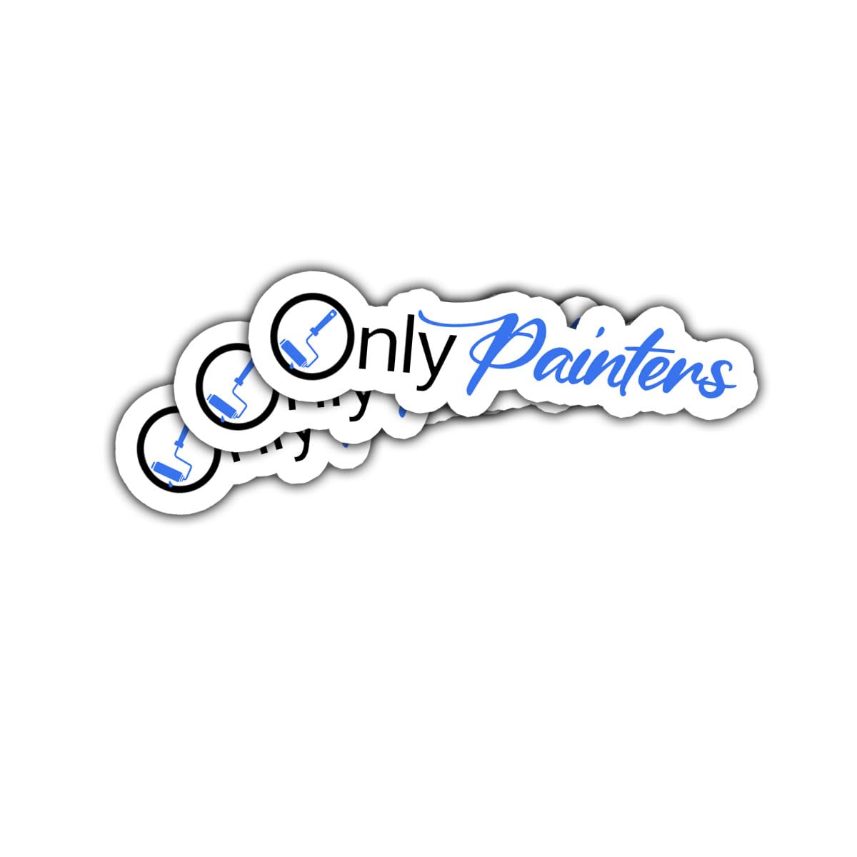 Set of three painter stickers for hard hats and tools