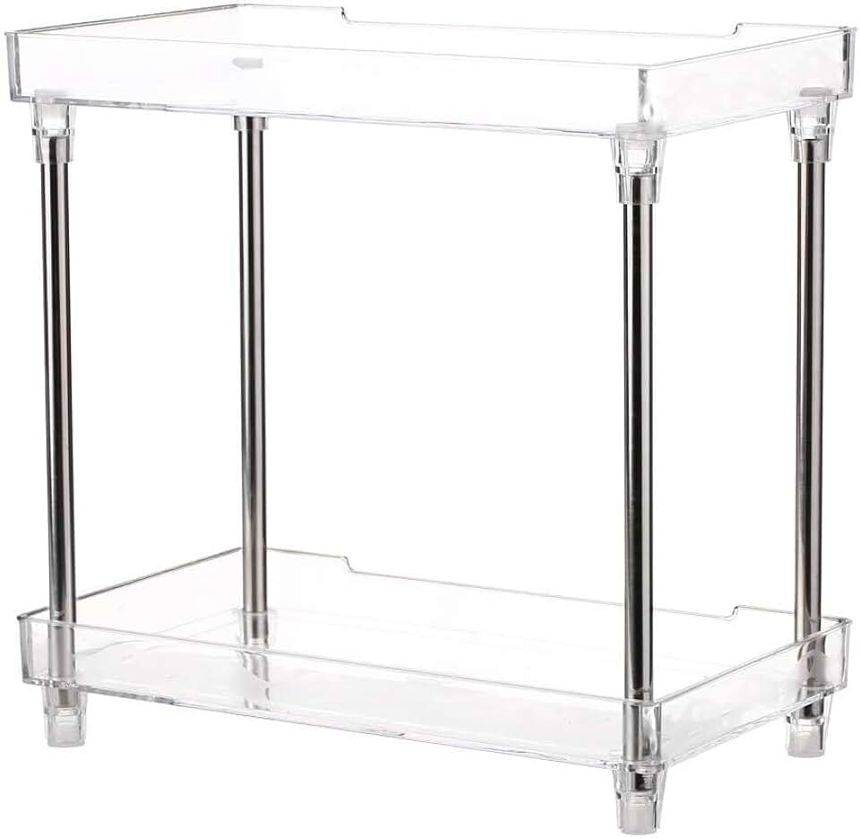 Two-Tier Bathroom Countertop Organizer Shelf
