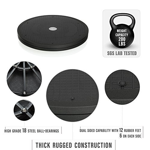 Dual Sided TV Swivel Stand, 360 Lazy Susan Featuring Heavy Duty 200 lb Capacity, 12"