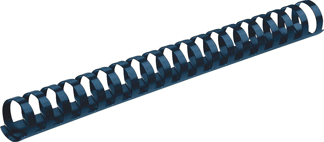 Plastic combs with round back, 3/4 inch, navy, 100 pack