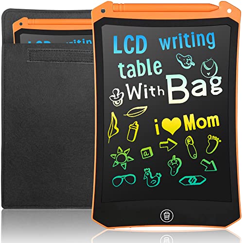 LCD Writing Tablet, Colorful Drawing Tablet with Protect Bag, Kids Drawing Pad 8.5 Inch Doodle Board,Toddler Boy and Girl Learning Toys Gift for 3 4 5 6 Years Old (Orange)