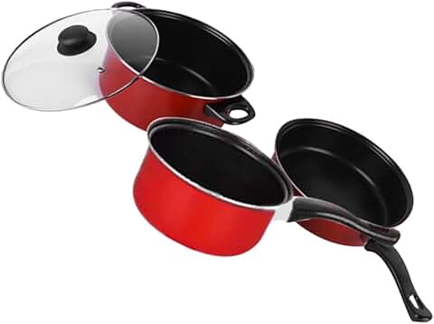 3-Piece Non-Stick Cooking Pan Set for Home Use