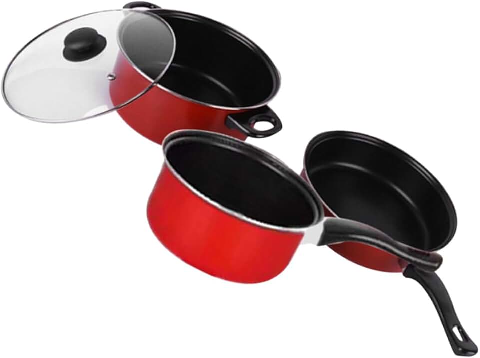 3-Piece Non-Stick Cooking Pan Set for Home Use
