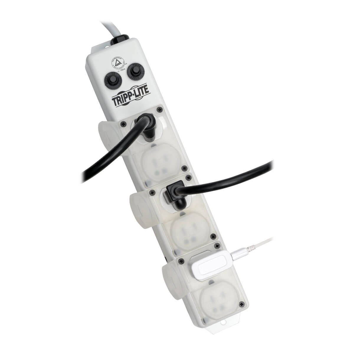 Safe-IT Medical-Grade Power Strip for Patient-Care Vicinity, 6 15A Hospital-Grade Outlets, 15ft. Cord, UL 1363A, White, Lifetime Warranty (PS-615-HG-OEM)
