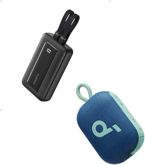 Portable Power Bank and Waterproof Bluetooth Speaker