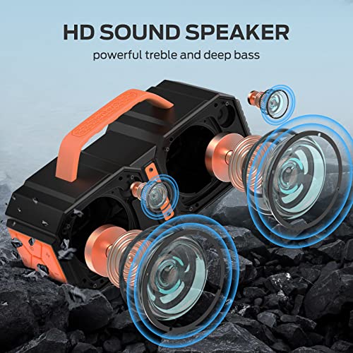 Bluetooth Speaker, M83 Waterproof Portable Speaker, 24H Playtime with Charge Your Phone, Super Power, Suitable for Family Gatherings and Outdoor Travel,Outdoor Speaker