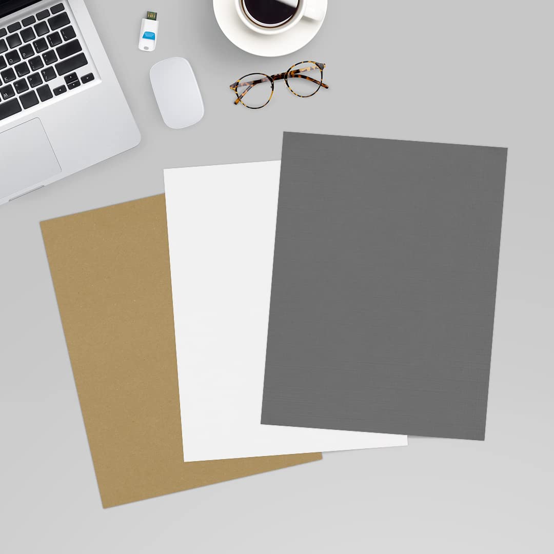 Sterling Gray Linen Cardstock, 8.5 x 11, 50 sheets