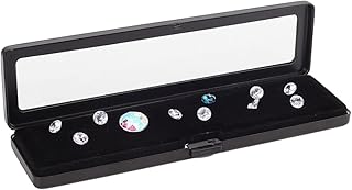 Diamond display box for jewelry and gems, 7.8x2.1 inches