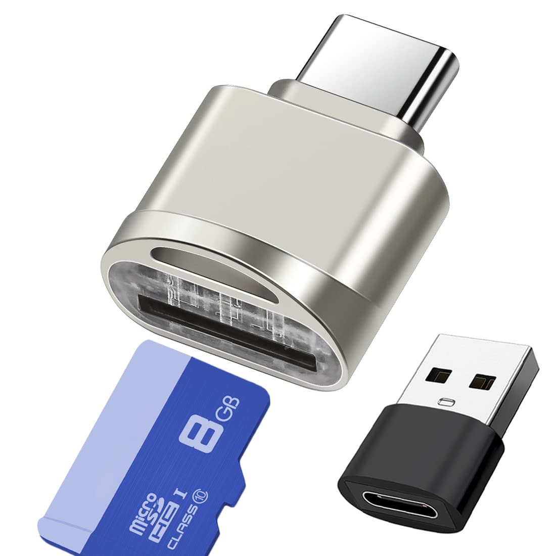 USB C to SD and TF Card Reader for Laptops and Phones
