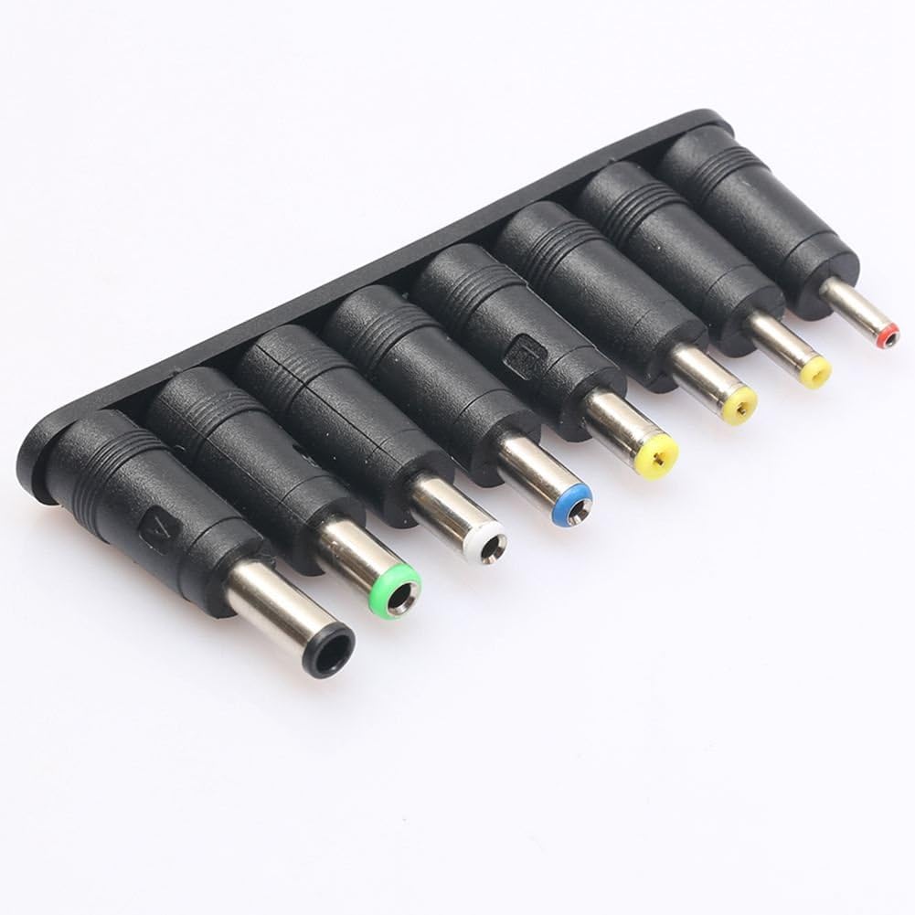 Set of 8 Black Jack 5pin Power Plugs for Laptop