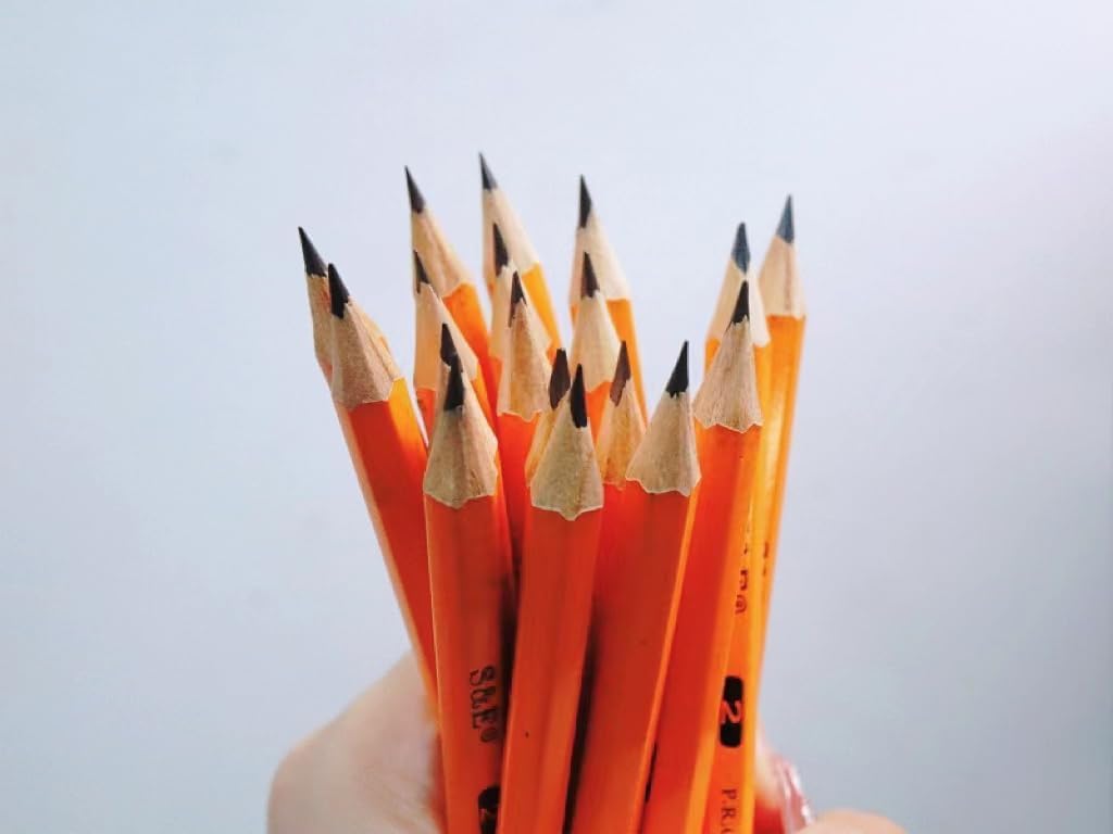 Half Pencils with Eraser Tops for Classroom Use