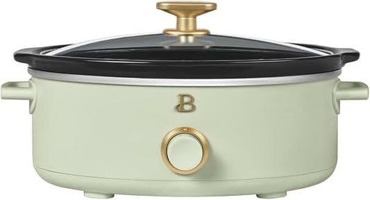 2.5qt Slow Cooker for Small Meals, Dishwasher Safe, Sage Green