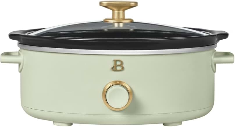2.5qt Slow Cooker for Small Meals, Dishwasher Safe, Sage Green