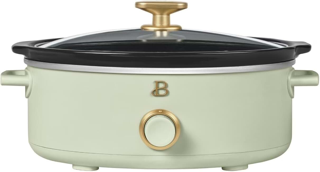 2.5qt Slow Cooker for Small Meals, Dishwasher Safe, Sage Green