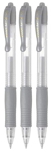 Metallic Silver Fine Gel Ink Pen, Pack of 3