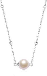 Handmade 6-7mm White Pearl Necklace with Gold Fill