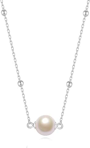 Handmade 6-7mm White Pearl Necklace with Gold Fill