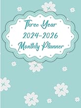 Three Year Monthly Planner 2024-2026 with Notes and To Do List