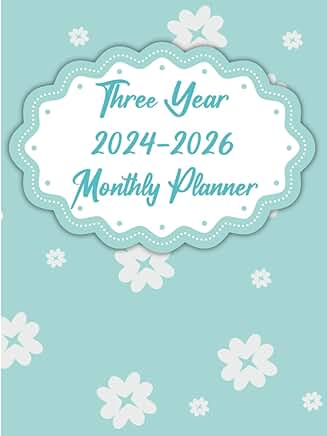 Three Year Monthly Planner 2024-2026 with Notes and To Do List