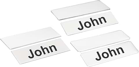 Set of 9 Stainless Steel Laser Engraved Name Plates