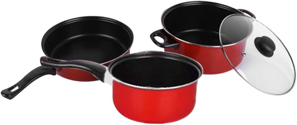 3-piece Non-stick Frying Pan and Soup Pot Set