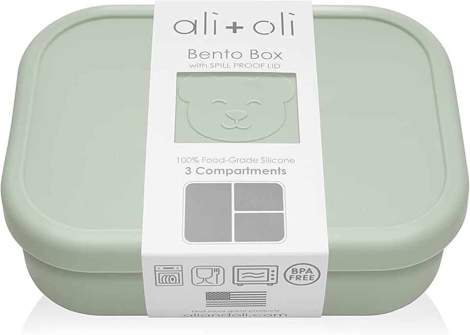 Silicone Pine Bento Box for Kids and Adults