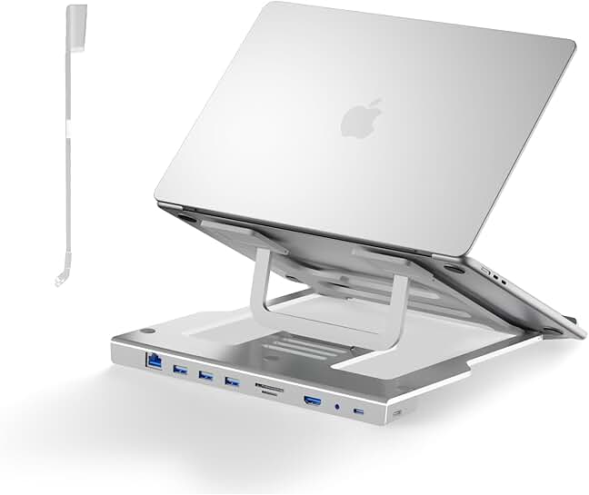 9-in-1 Triangular Laptop Stand with Docking Station
