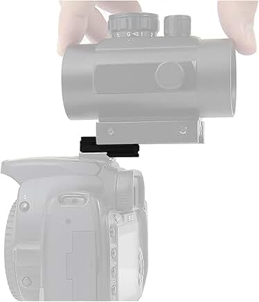 Plate for attaching reflex sight to DSLR cameras