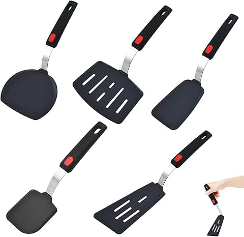 Set of 5 Silicone Spatulas for Cooking