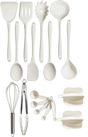 18-Piece Black Silicone Kitchen Utensil Set