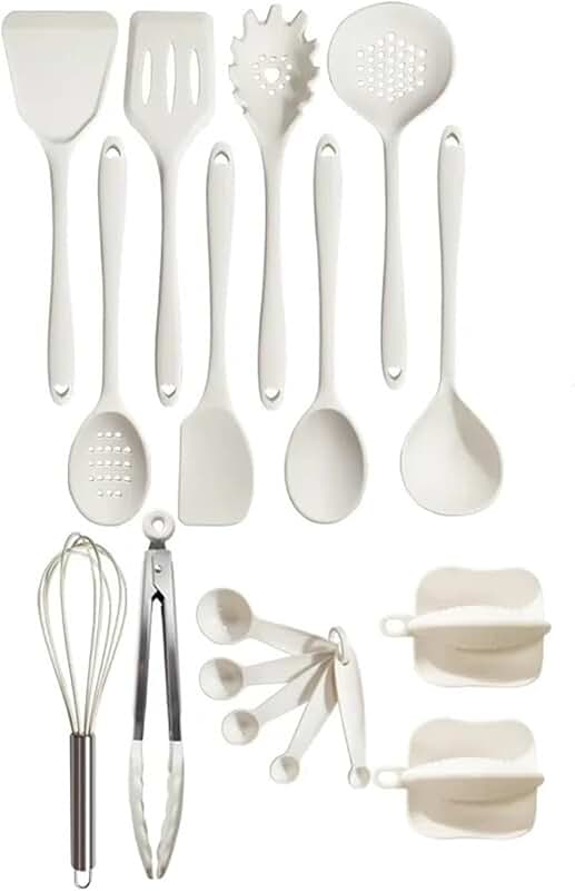 18-Piece Black Silicone Kitchen Utensil Set
