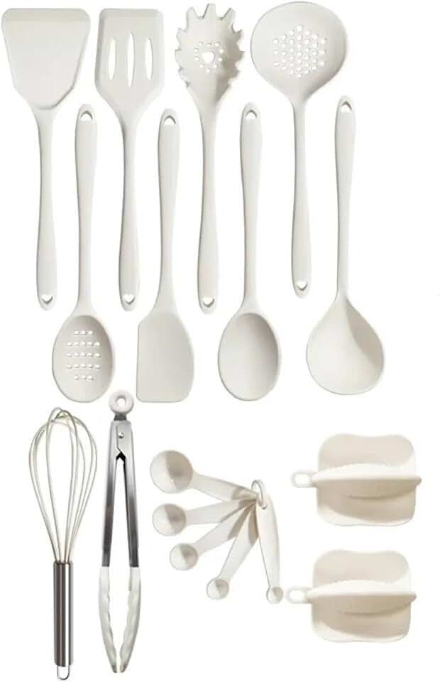 18-Piece Black Silicone Kitchen Utensil Set