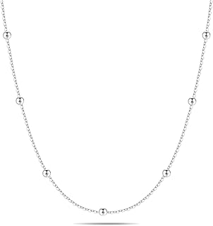 Sterling Silver Chain Necklace for Women, 16-24 Inches