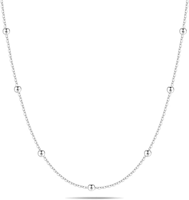 Sterling Silver Chain Necklace for Women, 16-24 Inches