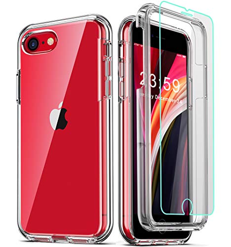 iPhone SE 2022/2020 case with 2 tempered glass protectors