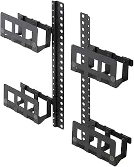 Wall-mounted holder with four racks and hardware