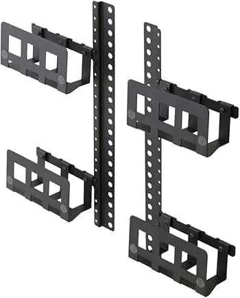 Wall-mounted holder with four racks and hardware