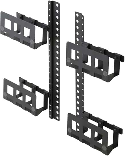 Wall-mounted holder with four racks and hardware