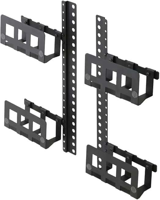 Wall-mounted holder with four racks and hardware