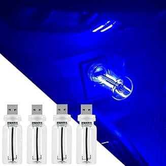 Set of four touch-controlled USB LED night lights