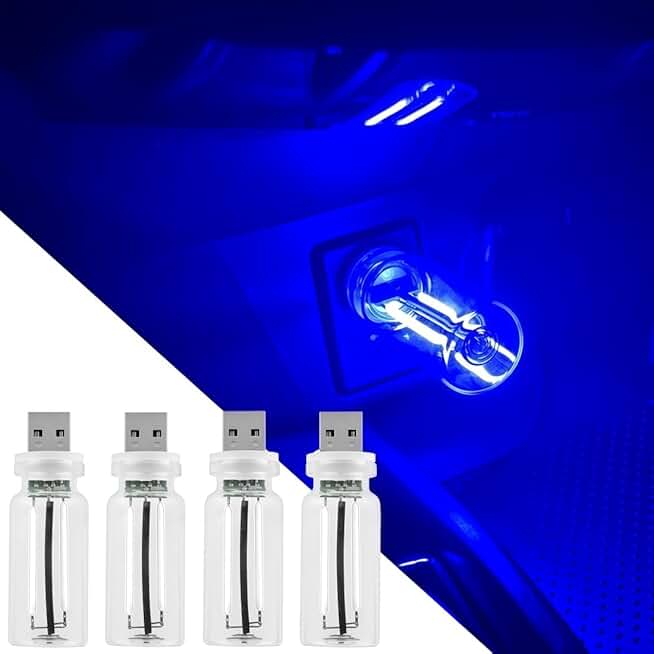 Set of four touch-controlled USB LED night lights