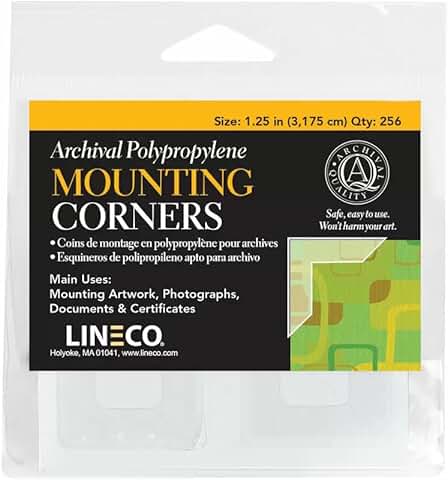 Self-Adhesive Clear Photo Corners for Mounting Artwork