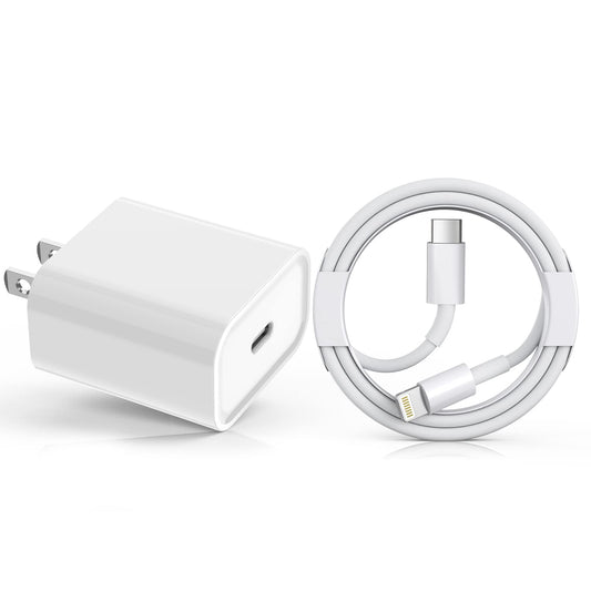 20W USB C Fast Charger with Lightning Cable for iPhone