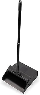 Plastic Dust Pan with Handle, 11x12 inches