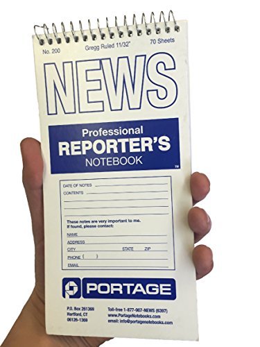 Spiral Pocket Notepad for Reporters, 4x8 inches, 70 sheets (3 pack)