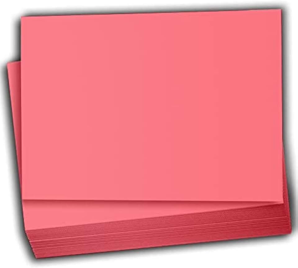 Pink 5x7 Scrapbook Cardstock Pack, 65 lb, 100 sheets