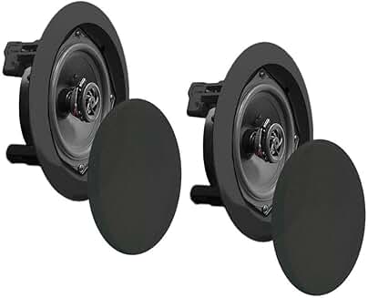 Pair of 5.25-inch 2-Way Ceiling Wall Mount Speakers