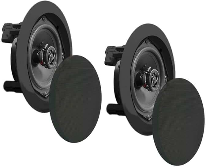 Pair of 5.25-inch 2-Way Ceiling Wall Mount Speakers